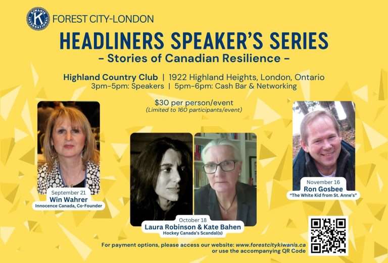 HEADLINERS SPEAKER'S SERIES - Stories of Canadian Resilience.